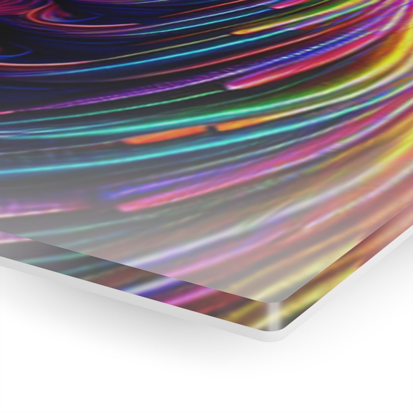 Neon Infinity Vivacity Trippy infity Pattern 1/4" Glossy Acrylic Art