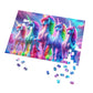 "Neon Herd" - Neon Unicorns Puzzle 30, 110, 252, and 1000 Pieces