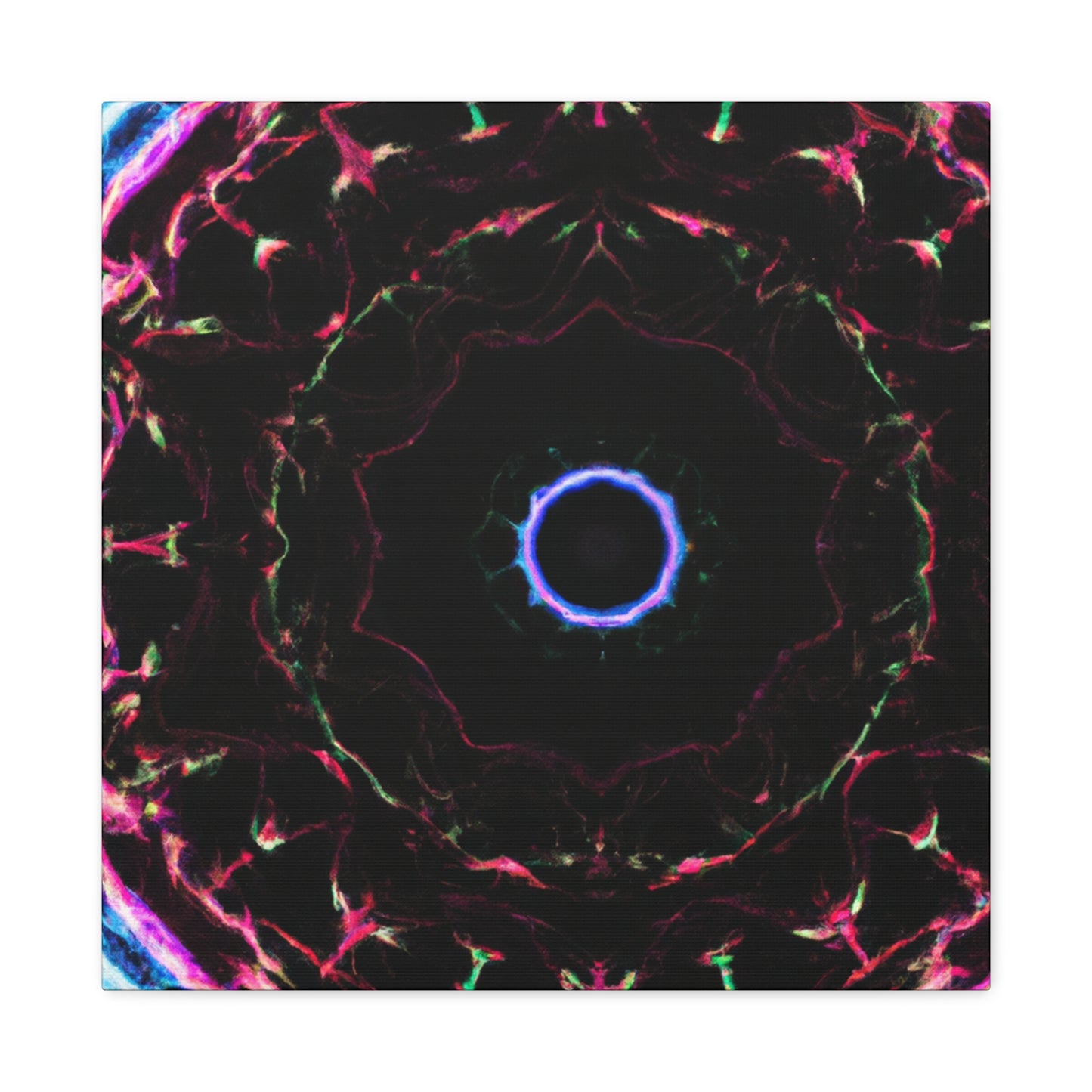 Vortex of Vibrancy Trippy Infinity Patterns Art Canvas
