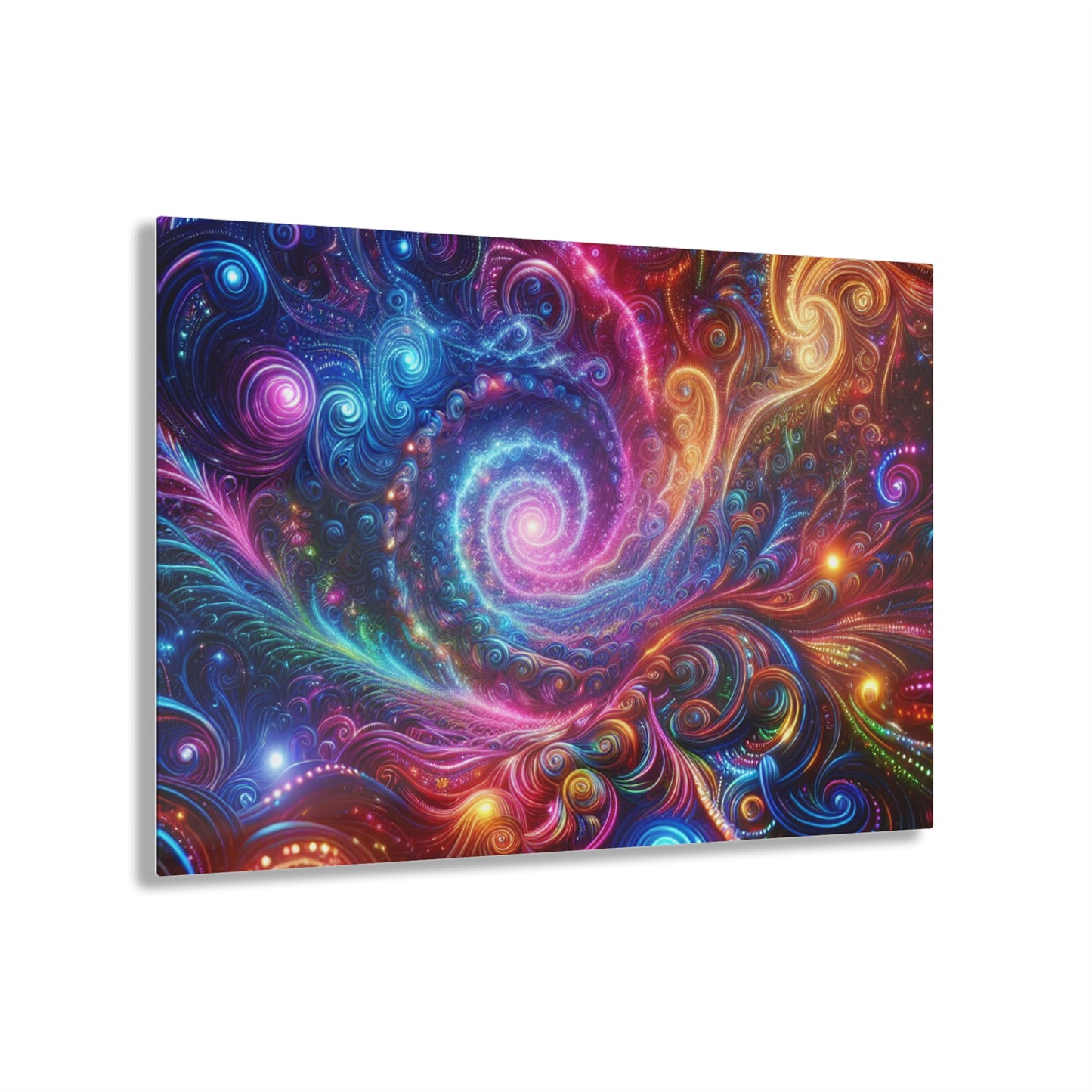 Neon Infinity Mystique. Trippy infity Pattern 1/4" Glossy Acrylic Art