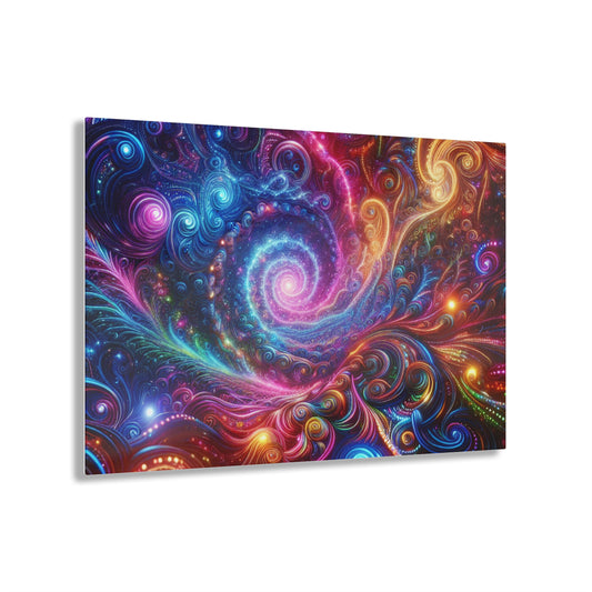 Neon Infinity Mystique. Trippy infity Pattern 1/4" Glossy Acrylic Art