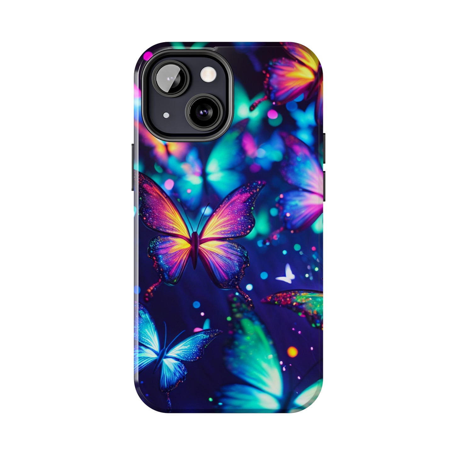 Neon Flutterings. NEON Butterflies Tough Phone Case Iphone 6 7 8 9 10 11 12 13 14 SE X XR XS Pro Max Mini Plus