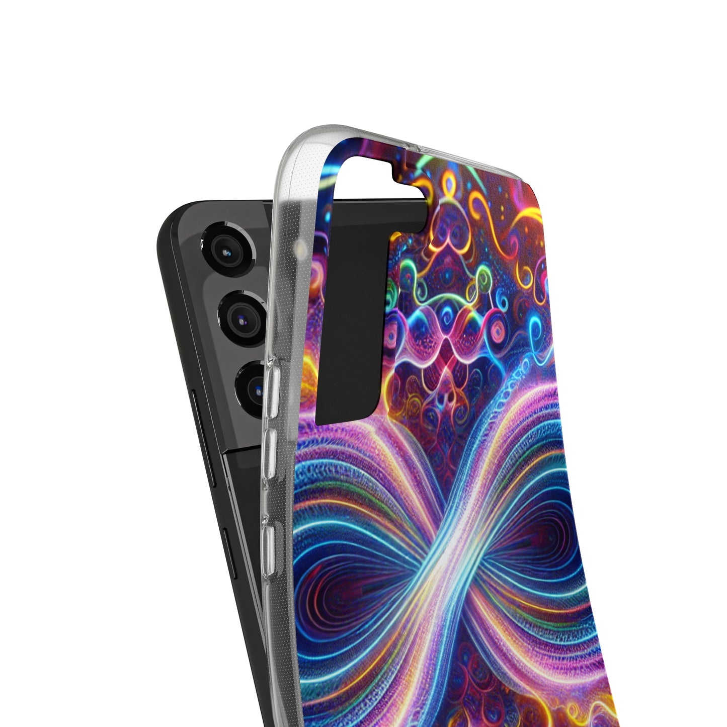 "Neon Infinity Bliss" Infinity Patterns Art Polycarbonate Phone Case