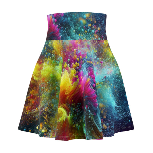 Hans van Hauen - Trippy Infity Patterns Woman's Skater Skirt
