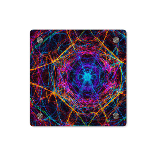 Chromatic Chromosphere. Trippy Infinity Patterns Acrylic Art Panel