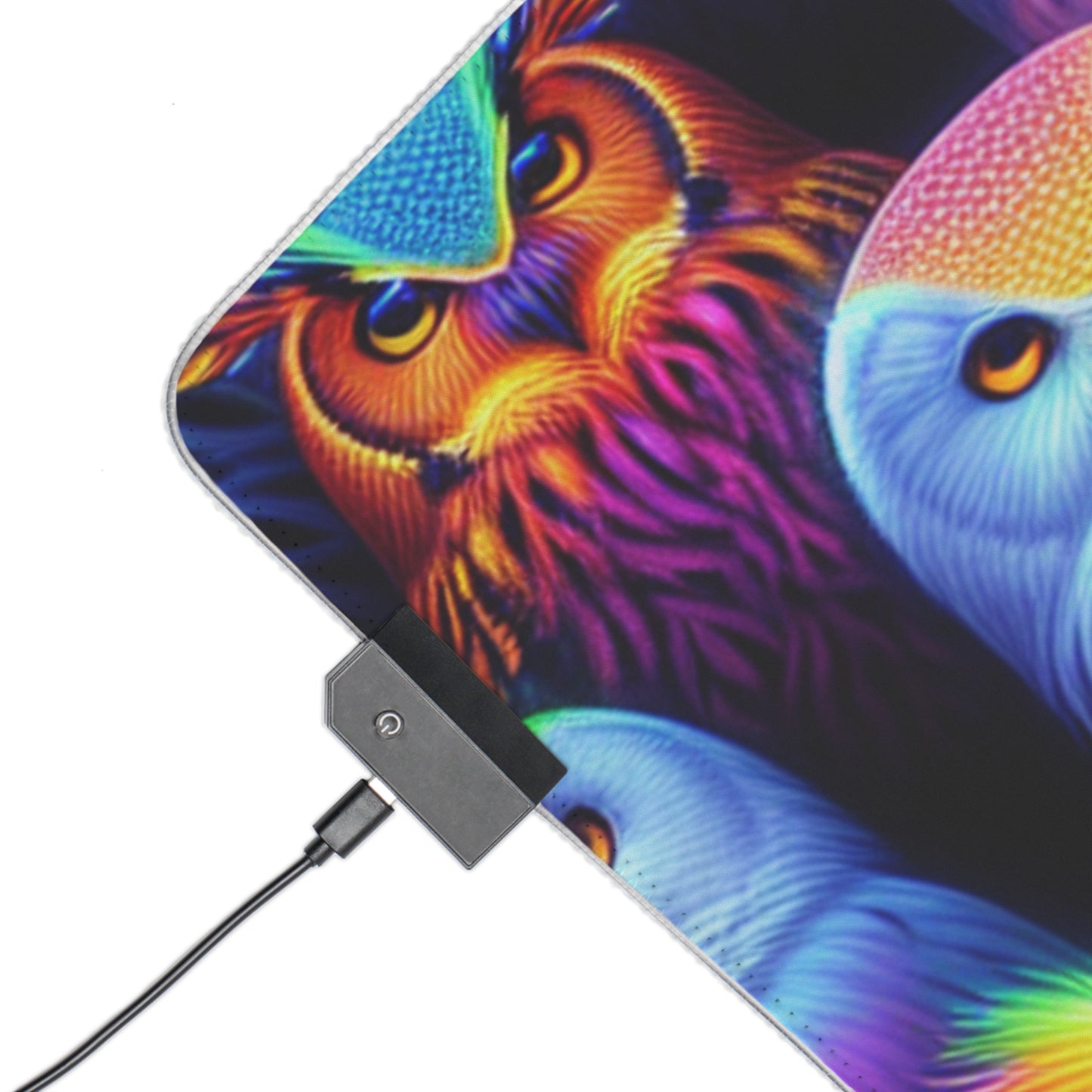 Neonat Owlarium NEON Owls Art LED Mousepad