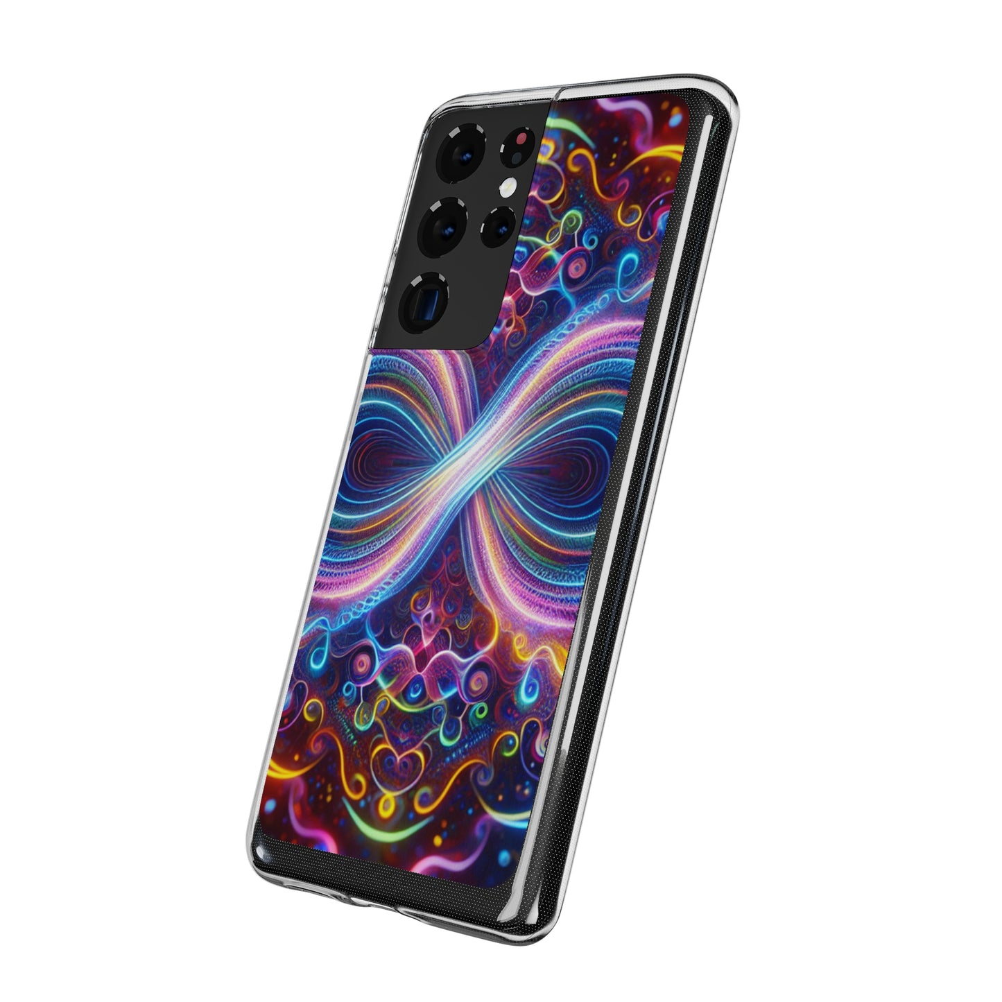 "Neon Infinity Bliss" Infinity Patterns Art Polycarbonate Phone Case