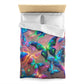 Giovanni de la Prata. - NEON Butterflies Microfiber Duvet Cover