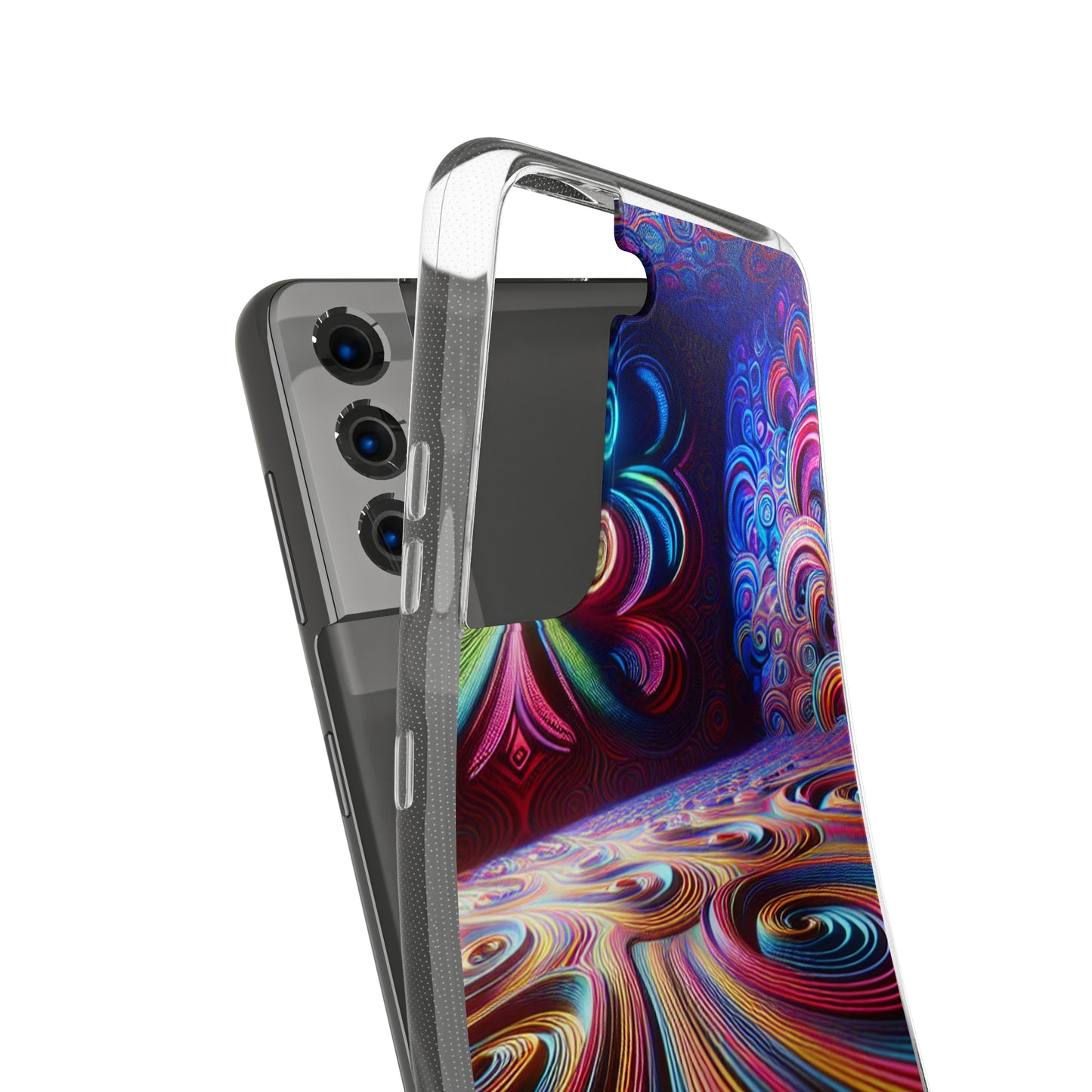 Vibin' Neon Infinity. Infinity Patterns Art Polycarbonate Phone Case