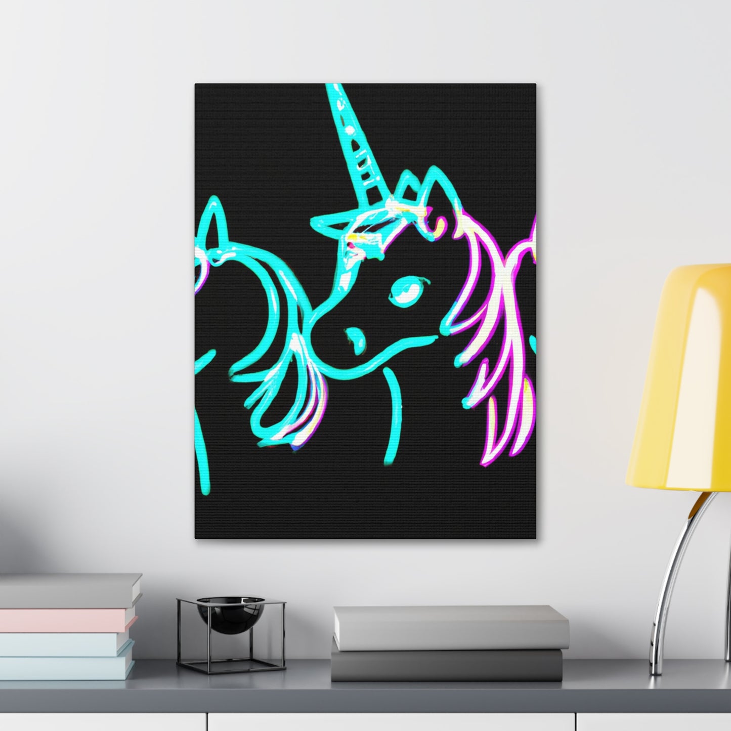 "Neon Unicorn Carnival" NEON Unicorns Art Canvas