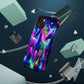 "Uni-Neon Fantasy" Neon Unicorns Premium Art Magsafe Magnet Tough IPhone 13 14 15 Pro Plus Max and Mini in Matte and Glossy Phone cases
