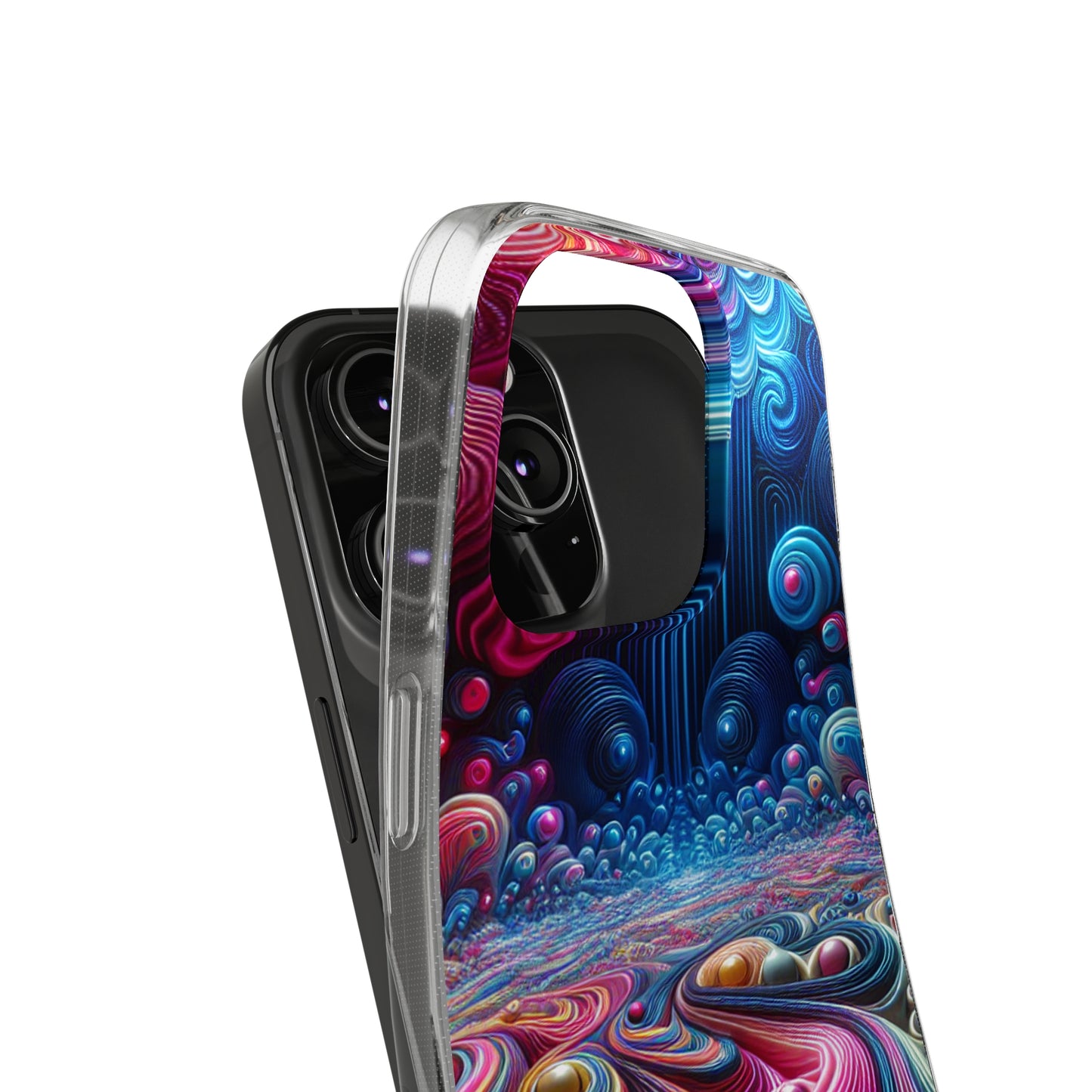 Mesmerizing Neon Infinity Infinity Patterns Art Polycarbonate Phone Case Samsung Galaxy s21 s22 Google Pixel 6 Iphone 11 12 13 14 Pro Max Mini Plus