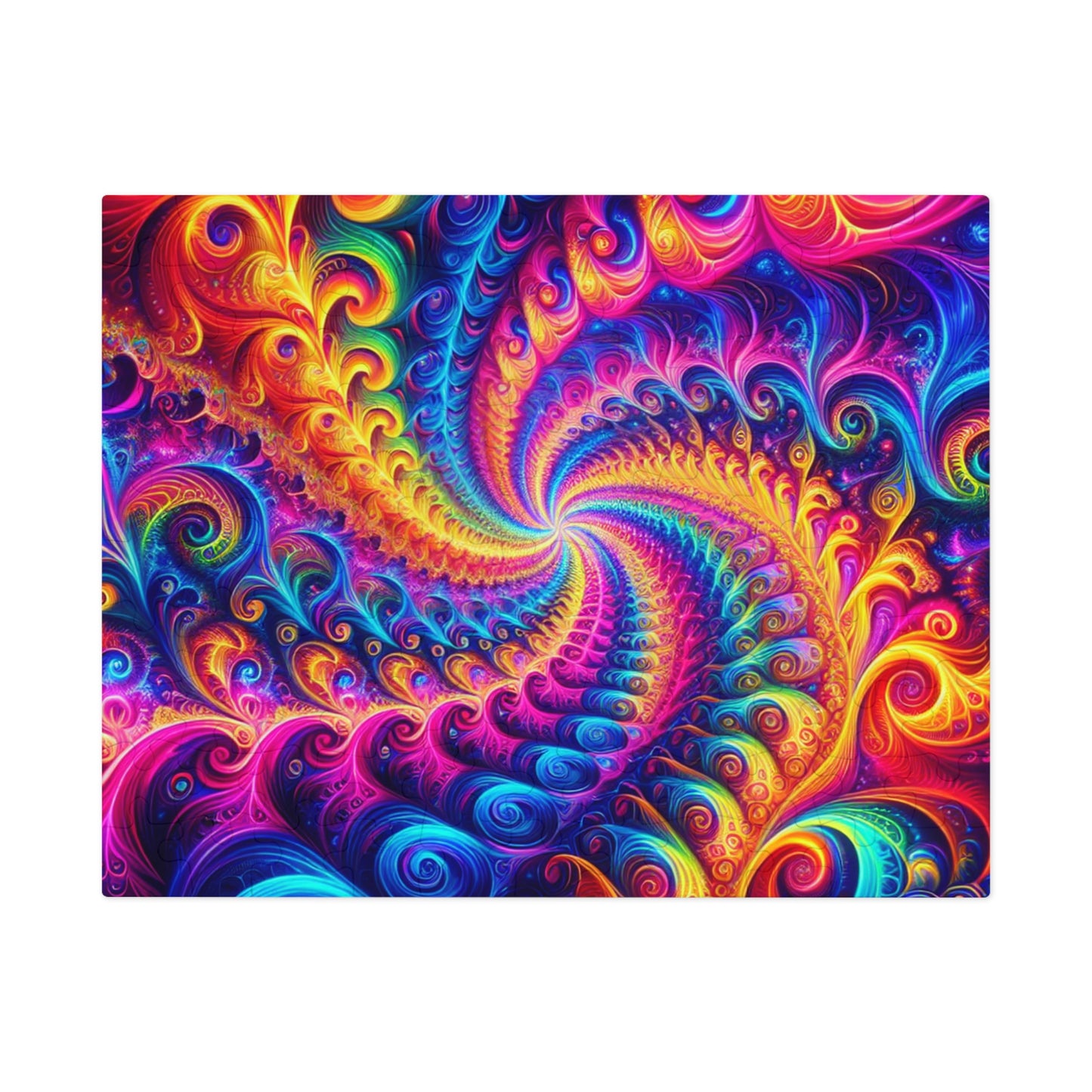 VibrantInfinityNeon. - Neon Trippy Infinity Patterns Puzzle 30, 110, 252, and 1000 Pieces