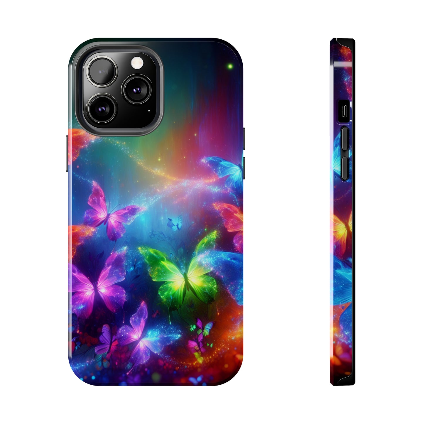 "Glow of the Luminous Butterflies" NEON Butterflies Tough Phone Case
