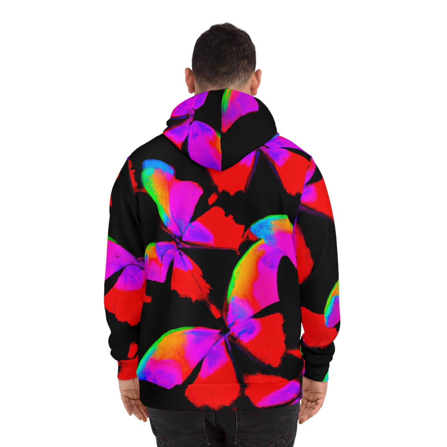 "Neon Butterflies in Flight" - Butterflies AOP Hoodie