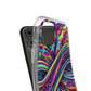'Infinite Neon Illusion' Infinity Patterns Art Polycarbonate Phone Case