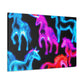 Neon Unicorn Fantasia NEON Unicorns Art Canvas