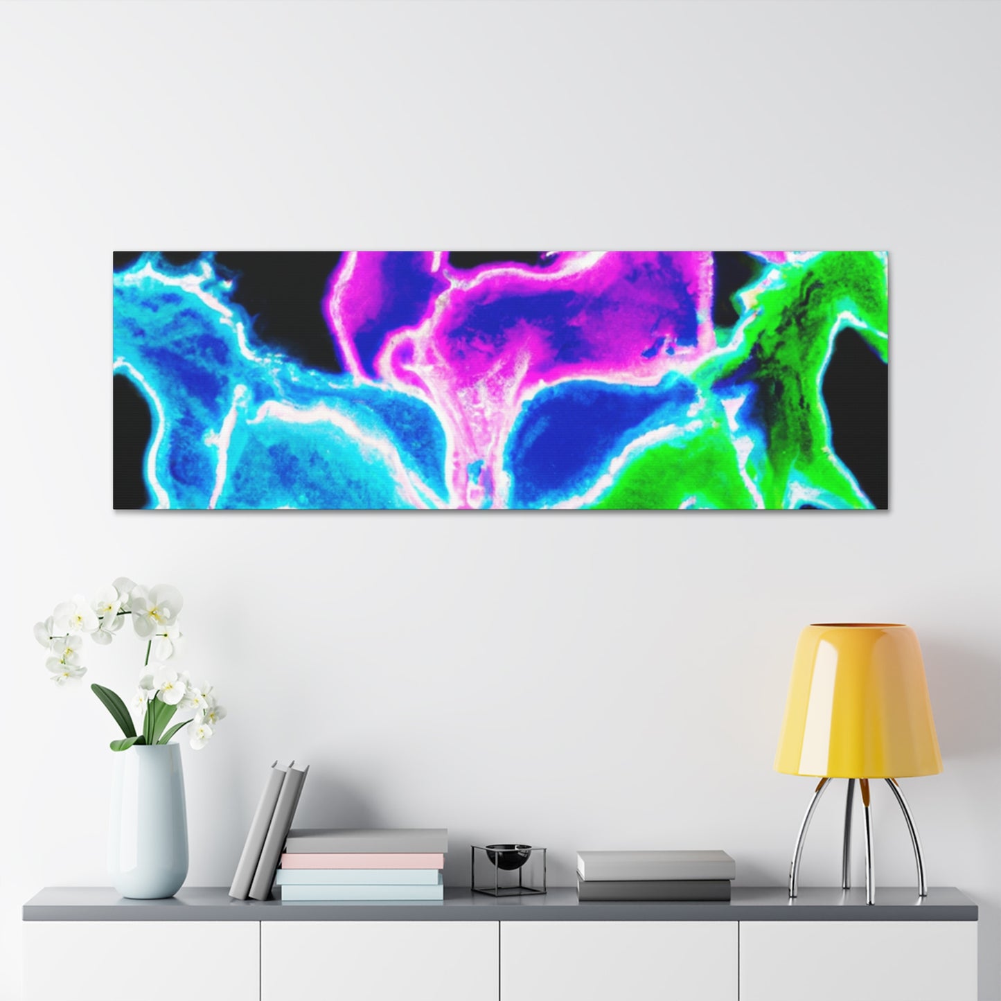 Neon Rainbow Unicorns NEON Unicorns Art Canvas
