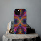 Vibrant Trippy Neon Infinity Swirls Infinity Patterns Art Polycarbonate Phone Case