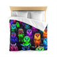 Florin da Vinci - NEON Owls Microfiber Duvet Cover