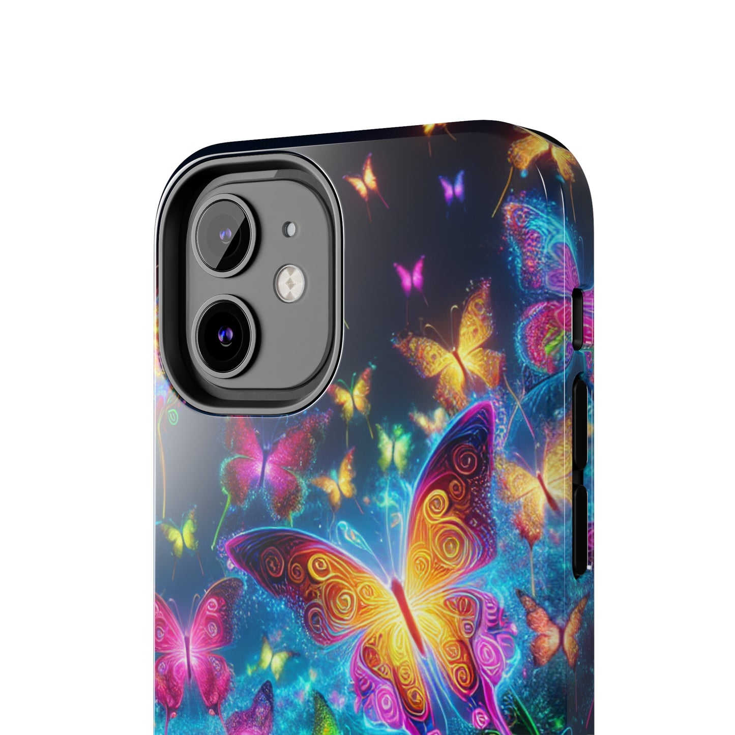 Neon Butterflies In Flight. NEON Butterflies Tough Phone Case