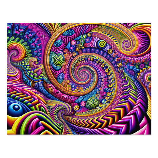 VibNeoInfInf - Neon Trippy Infinity Patterns Puzzle 30, 110, 252, and 1000 Pieces