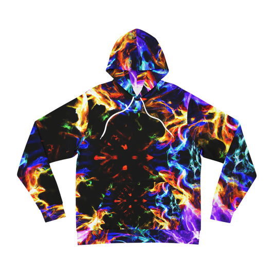 "Neon Eternities" -Trippy Infinity Patterns AOP Hoodie