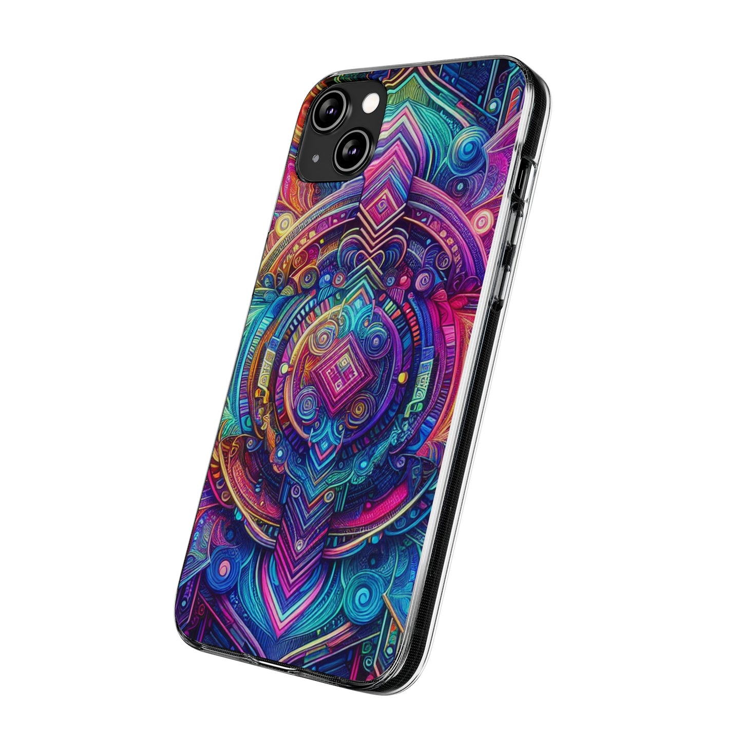 Neon Infinity Vortex Infinity Patterns Art Polycarbonate Phone Case