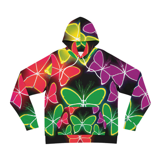 "Electric Glowing Flutter" - Butterflies AOP Hoodie