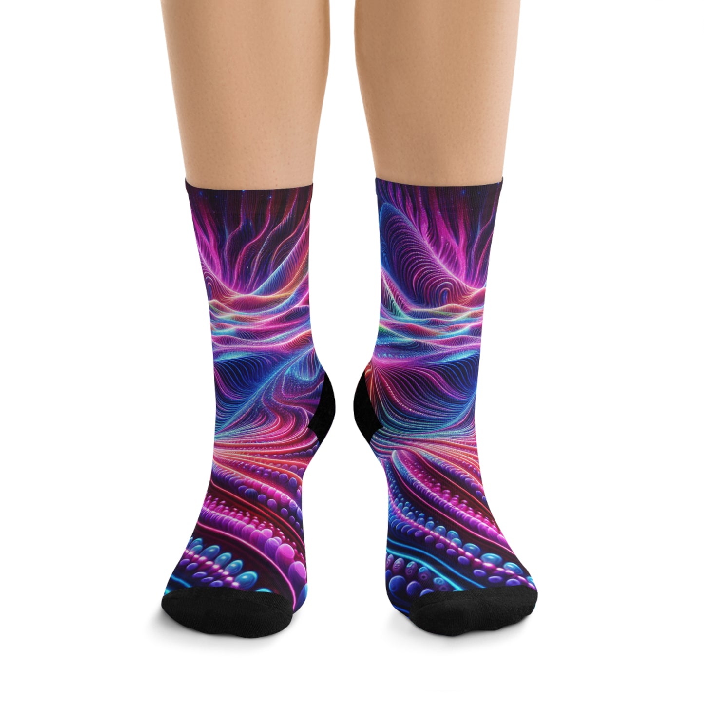 TDB Melting Cosmic Radiance. Trippy Recycled Poly Socks