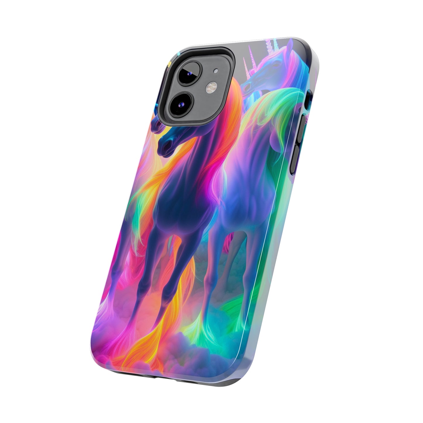 Vividly Rainbow Dreaming NEON Unicorns Tough Phone Case