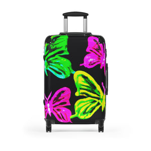 'Glowy Rainbow Awakening' - Neon Butterflies  Suitcase