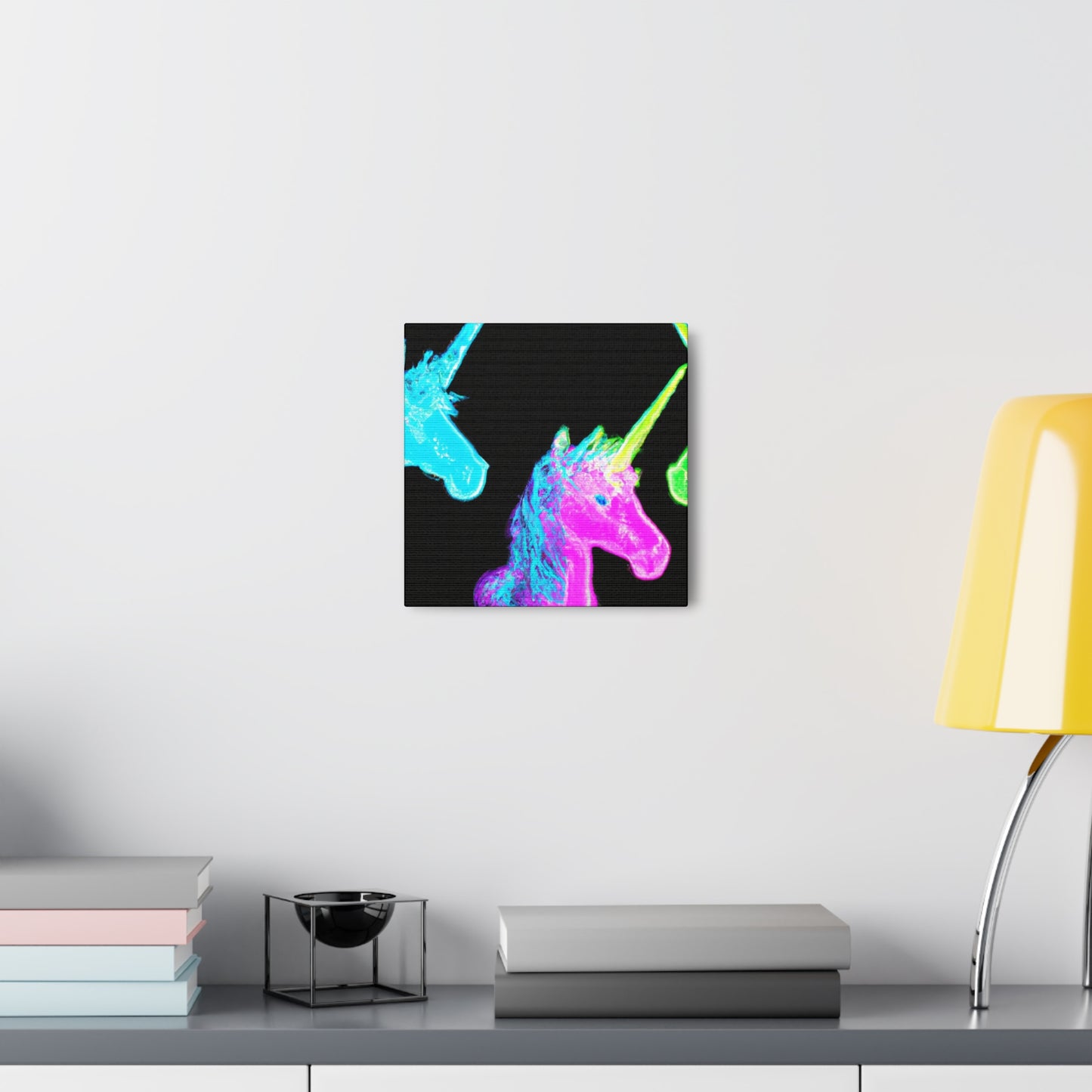 Neon Unicorn Blizzard NEON Unicorns Art Canvas