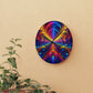 Vibin' Neon Infinity. Infinity Patterns Art Acrylic Clock