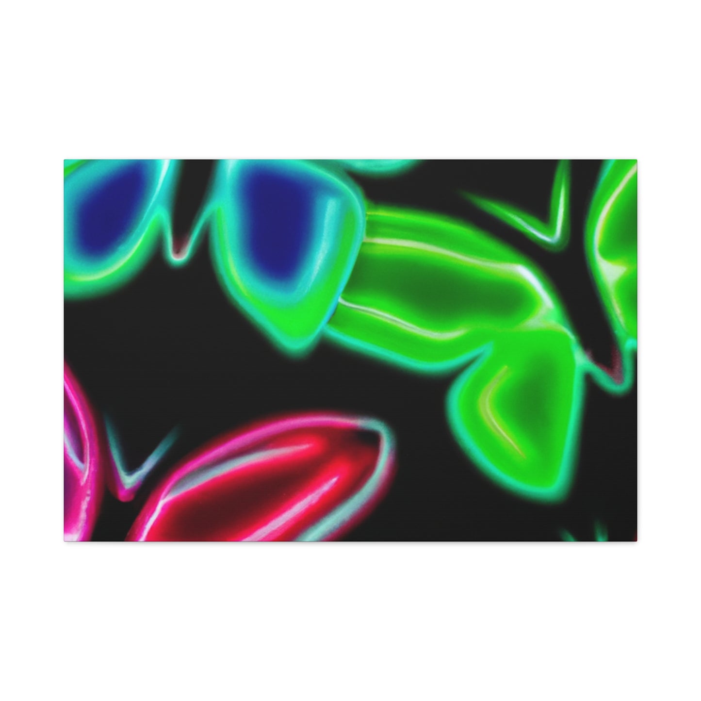 Neon Butterflies Cascade. Neon Butterflies  Art Canvas
