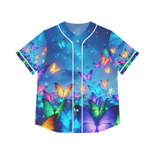 "Electric Butterflies" Neon Butterflies Womans Jersey