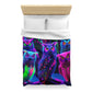 Garrod da Vinci - NEON Owls Microfiber Duvet Cover