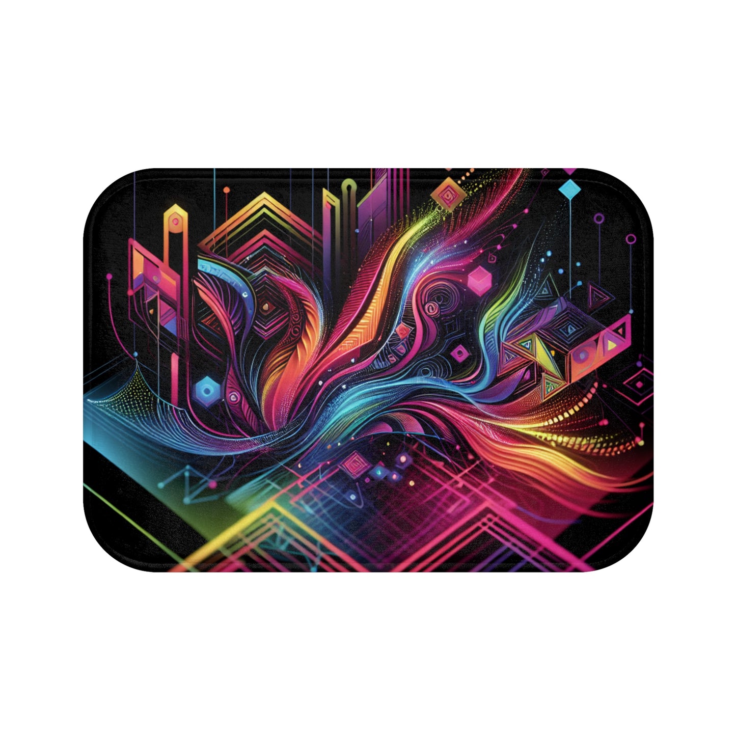 Felipe da Vinci - Trippy Infity Patterns Art Bath Mat