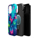 Vivid Glinting Neon Butterflies Neon Butterflies Premium Art Magsafe Magnet Tough IPhone 13 14 15 Pro Plus Max and Mini in Matte and Glossy Phone cases