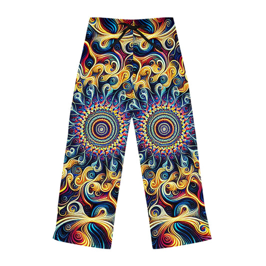 Vividly Illimitable Neonesis Infinity Patterns Womans Pajama Pants