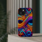 ElectroFractal Fluorescence. Neon Trippy Infinity Patterns Premium Art Magsafe Magnet Tough IPhone 13 14 15 Pro Plus Max and Mini in Matte and Glossy Phone cases
