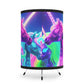 "Dreamscape of Neon Unicorns" - NEON Unicorns Art Tripod Lamp