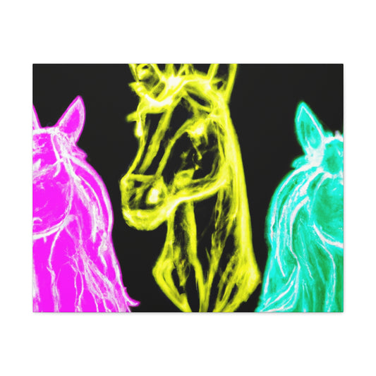 "Neon Unicorn Glow" NEON Unicorns Art Canvas