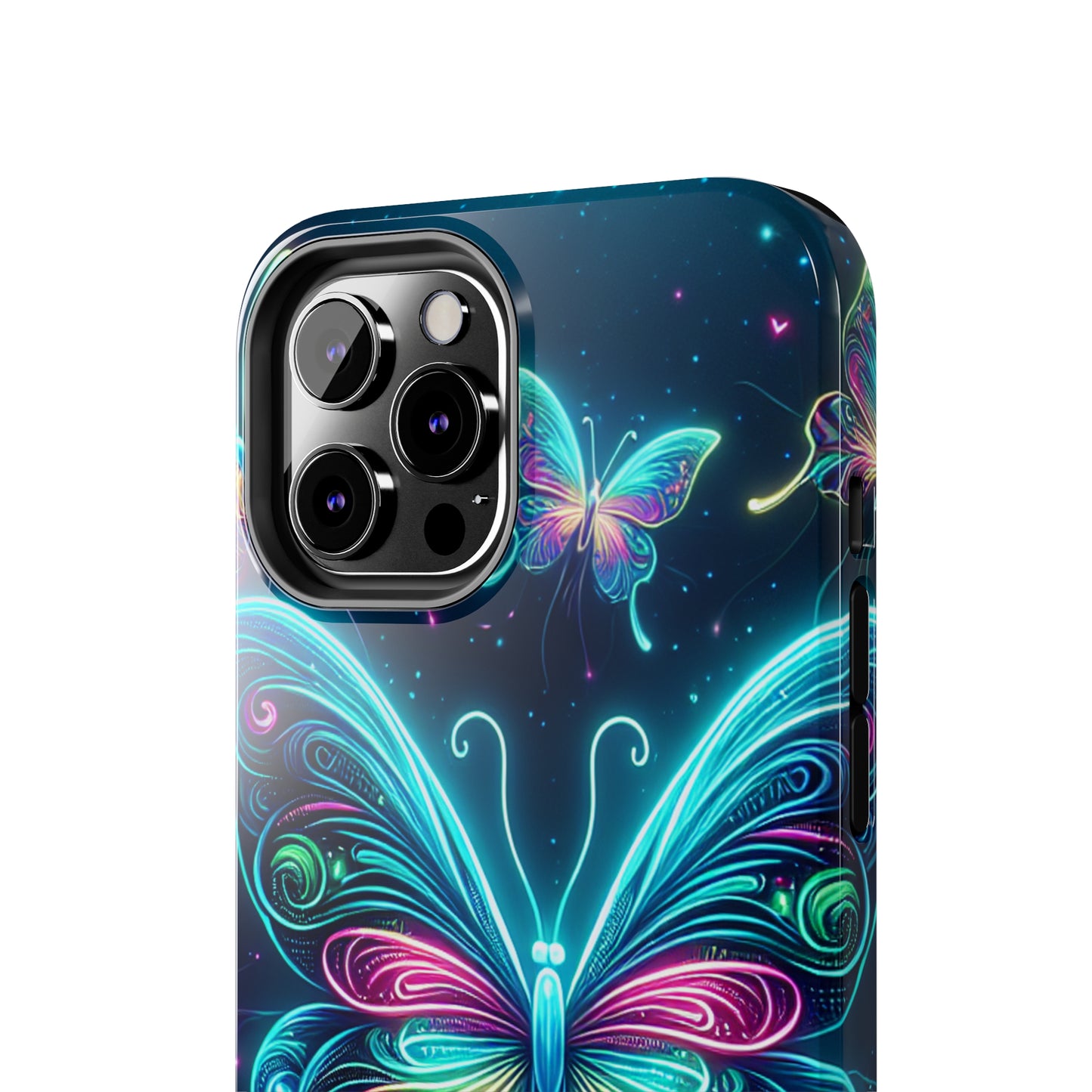 "Neon Butterfly Glo-Rama" NEON Butterflies Tough Phone Case Iphone 6 7 8 9 10 11 12 13 14 SE X XR XS Pro Max Mini Plus