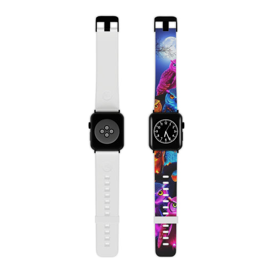 "Owletopia" - NEON Owls Iwatch Band