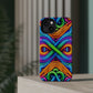 Cosmic Neon Infinity Spectacular. Neon Trippy Infinity Patterns Premium Art Magsafe Magnet Tough IPhone 13 14 15 Pro Plus Max and Mini in Matte and Glossy Phone cases