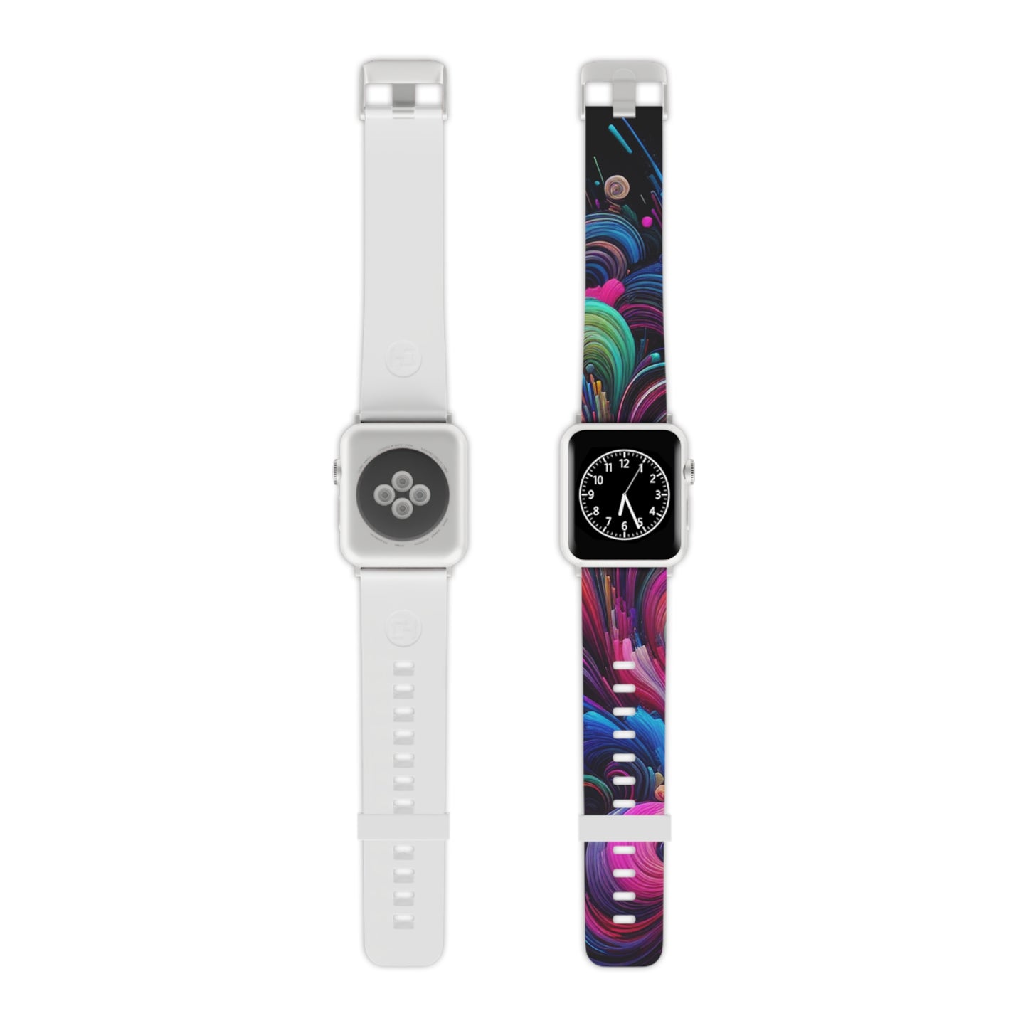 "Neon Synthesis" - Trippy Infinity Patterns Iwatch Band
