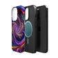 Vivid Psychedelic Cosmic Euphoria. Neon Trippy Infinity Patterns Premium Art Magsafe Magnet Tough IPhone 13 14 15 Pro Plus Max and Mini in Matte and Glossy Phone cases