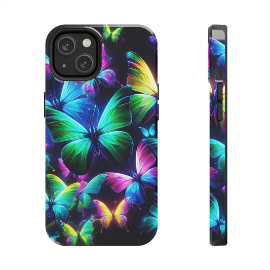 Neon Butterfly Clusterzazzle NEON Butterflies Tough Phone Case