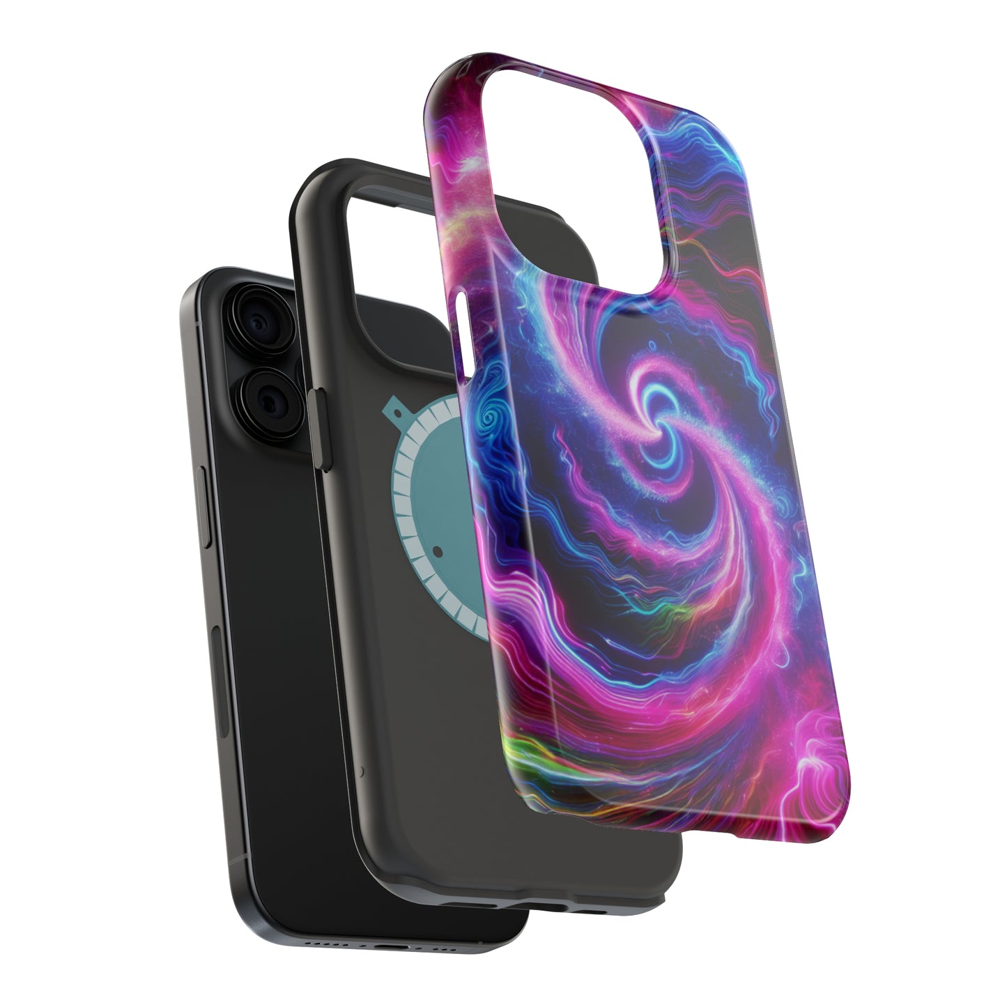 Infinite Neon Horizon Neon Trippy Infinity Patterns Premium Art Magsafe Magnet Tough IPhone 13 14 15 Pro Plus Max and Mini in Matte and Glossy Phone cases